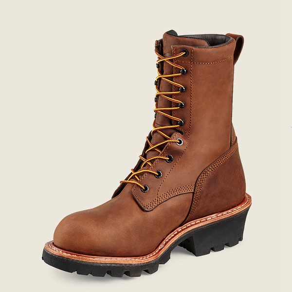 Botas de Seguridad Red Wing Hombre Marrom - Loggermax - 9-Inch Waterproof Toe - 913-EYOSIX